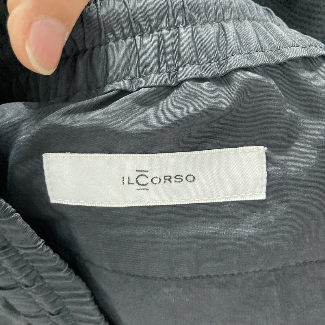 일꼬르소 남성 나일론 밴딩반바지 블랙 M  상품이미지3