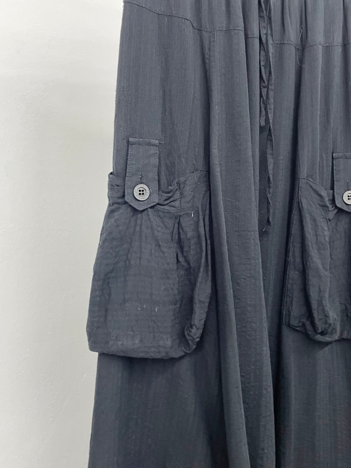 블랙 포켓 디테일 롱스커트 상품이미지6