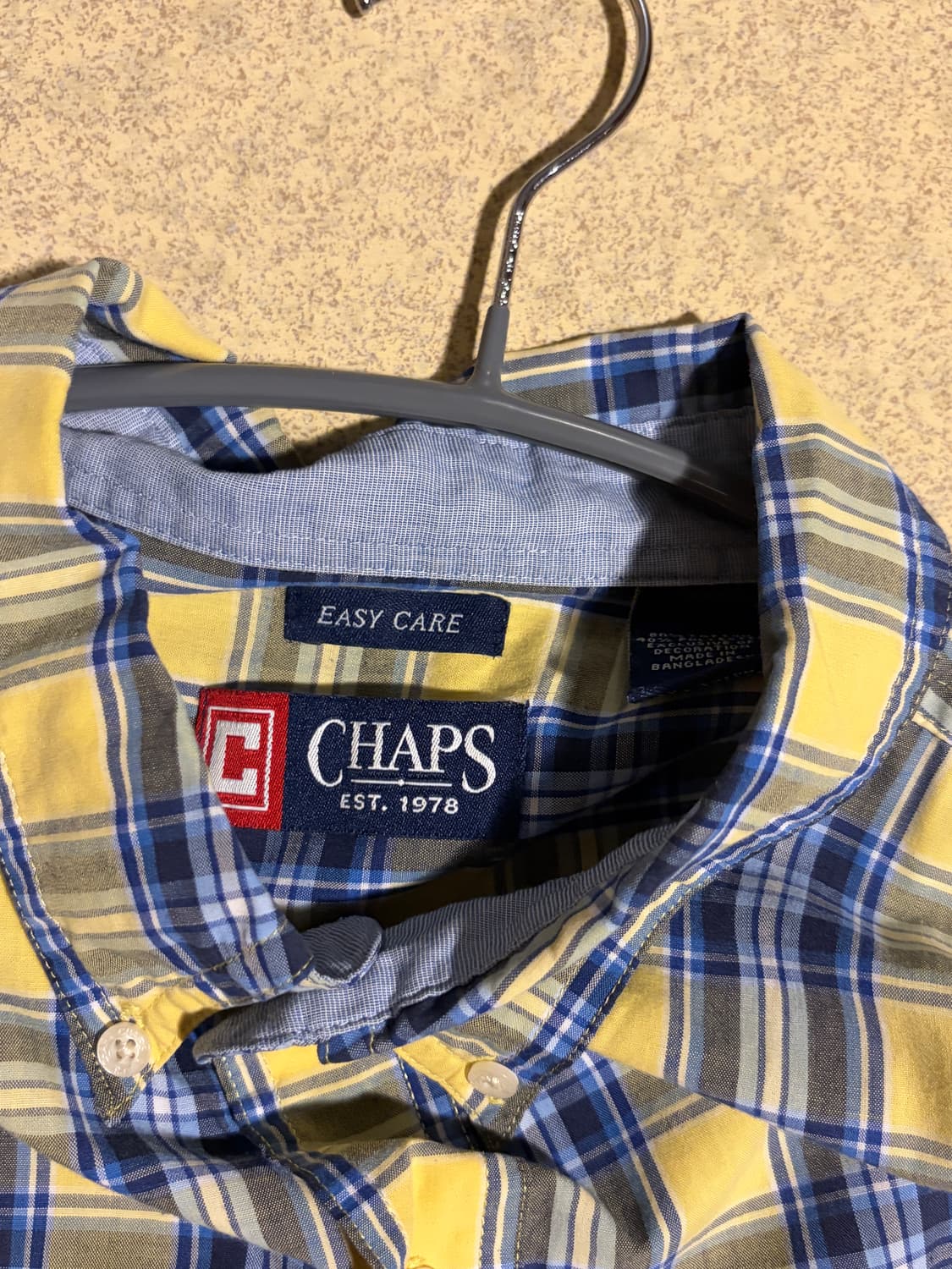 CHAPS 체크 반팔 셔츠, XXL 상품이미지3