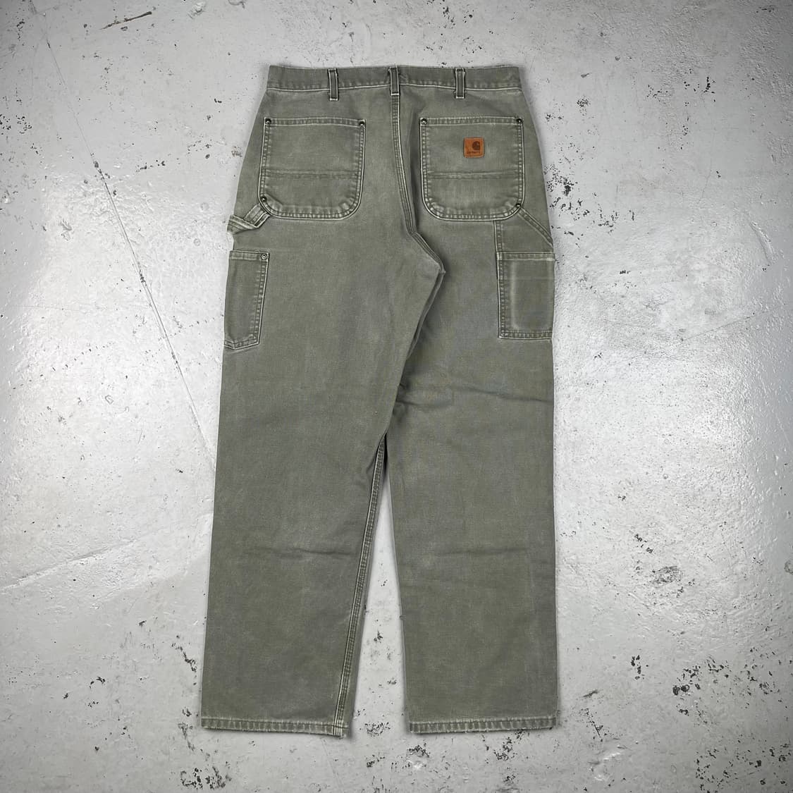 칼하트 더블니 워크팬츠 모스크린 B136 상품이미지3