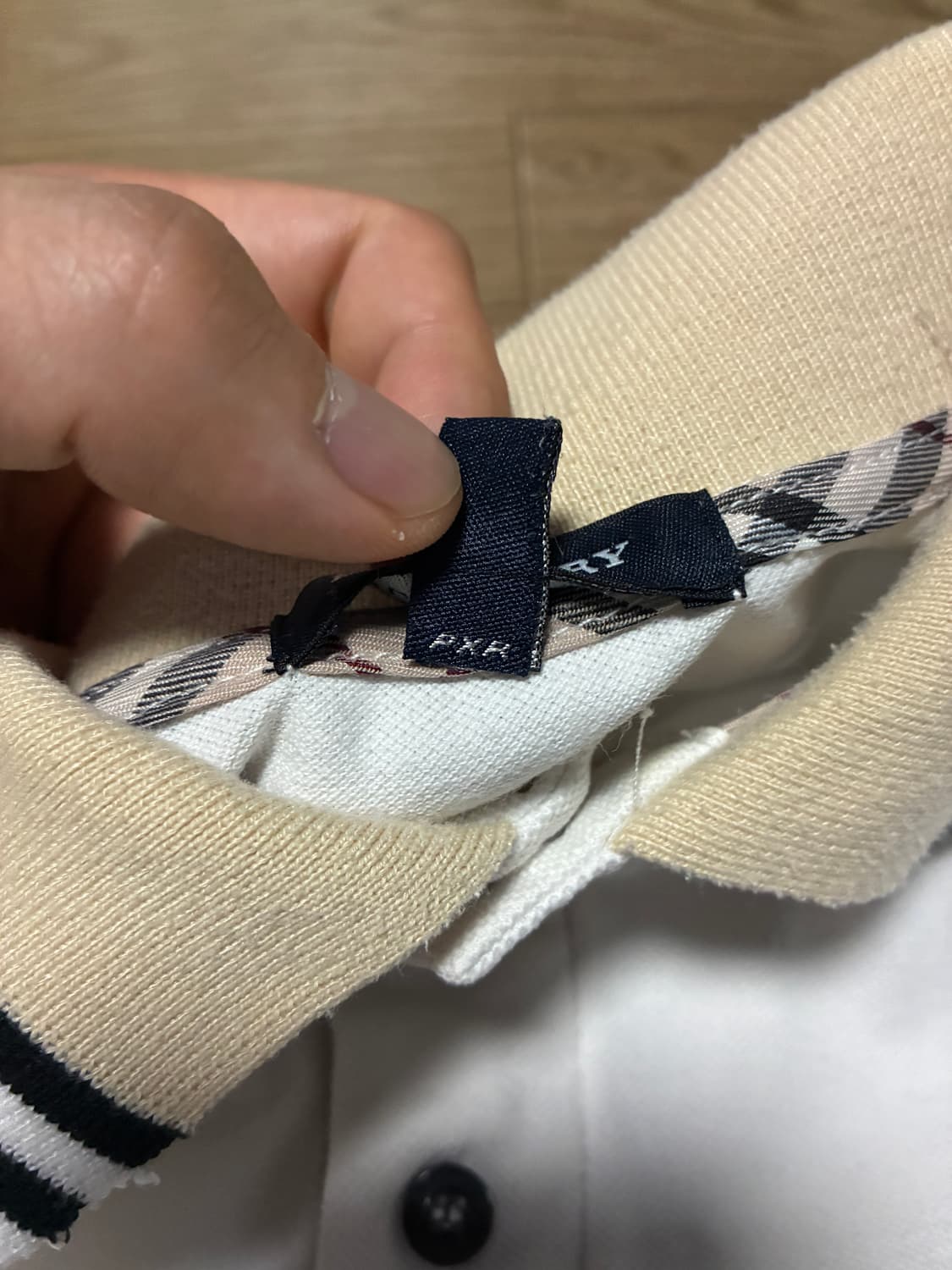 M) 버버리 pk 셔츠 카라티 화이트 상품이미지6