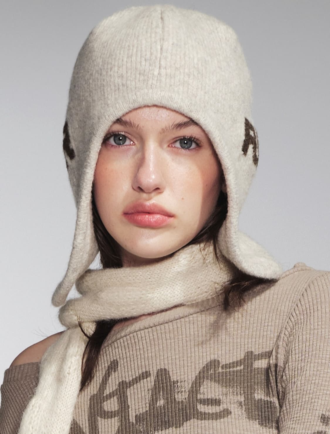 세릭 cerric 이어플랩 로고 비니 베이지 새상품 상품이미지8