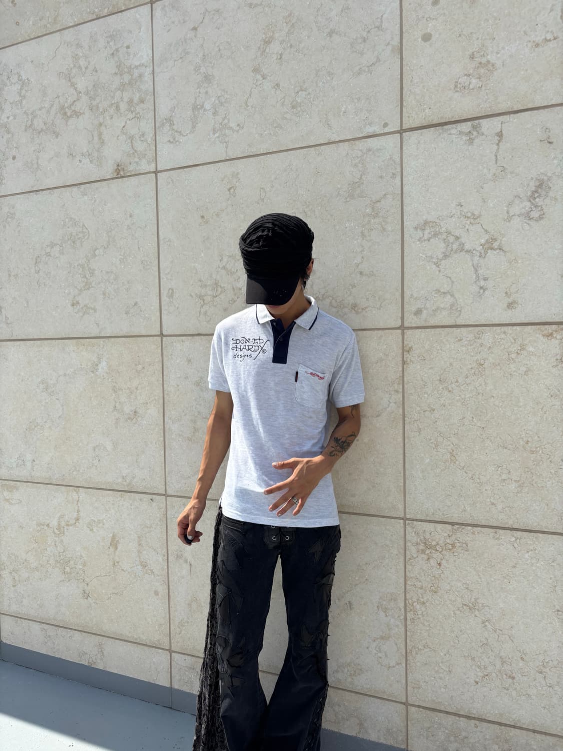 “Ed Hardy” Grey Print Tee 상품이미지6
