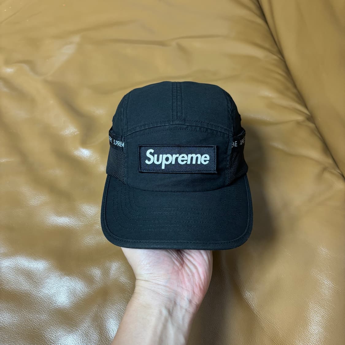 Supreme 슈프림 23fw 메쉬 포켓 블랙 캠프캡 모자 (Black 상품이미지2