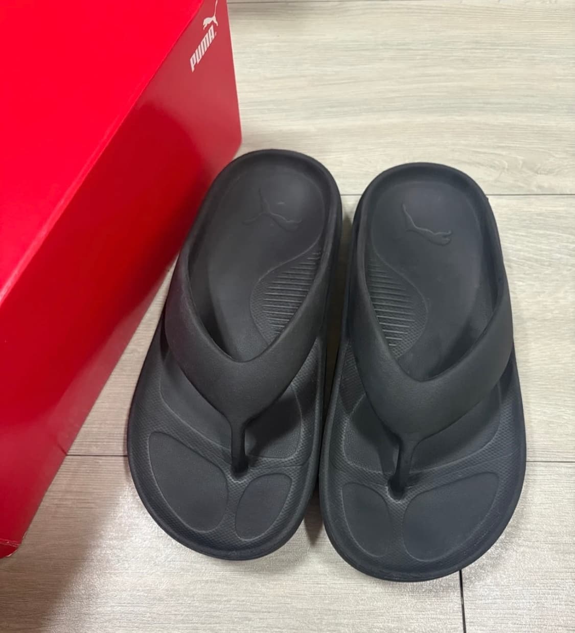 푸마 웨이브 플립 쪼리 230 굽3cm 블랙 상품이미지3