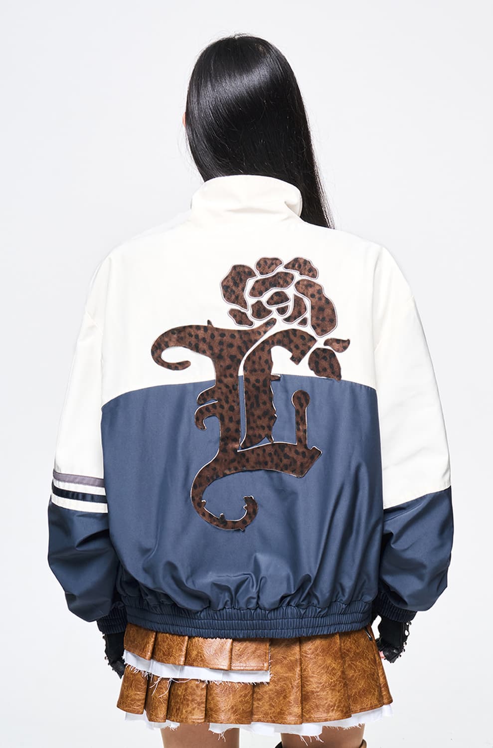 LEEY YEEL 아이보리 봄버 자켓 바람막이 M 상품이미지3