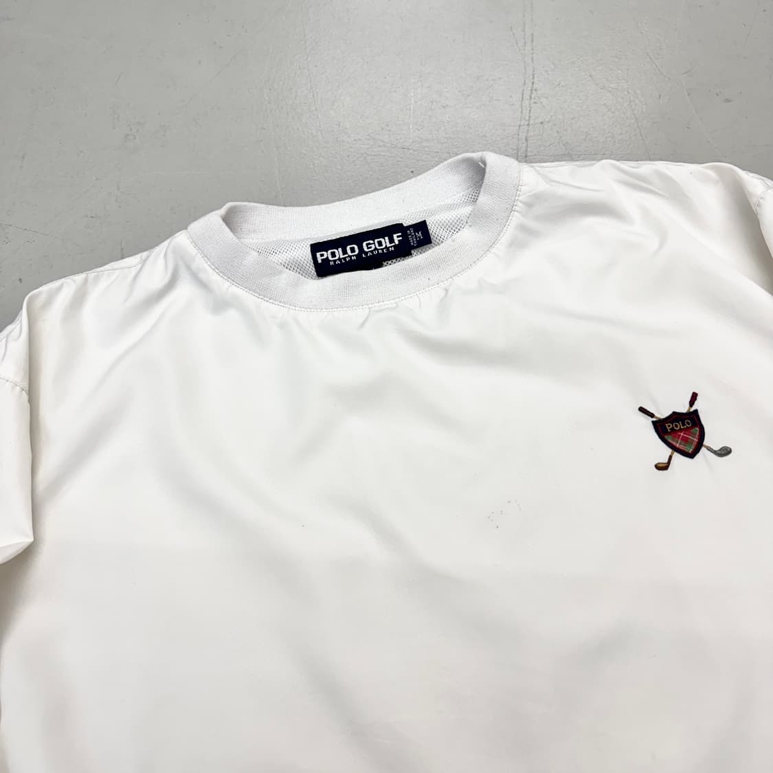 폴로 골프 로고 올드스쿨 웜업 바람막이 화이트 상품이미지3