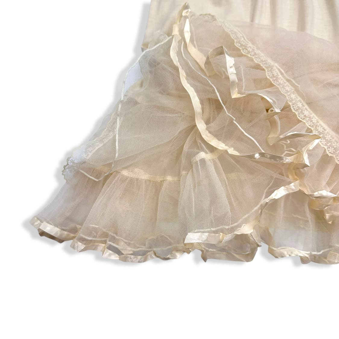 Flower Neck Beige Ballet longTop 상품이미지5