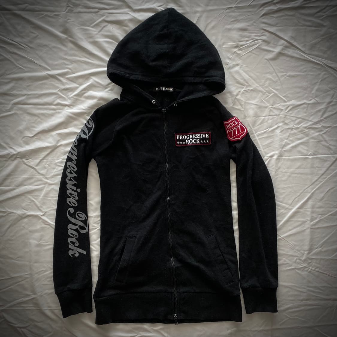 LOVE JUNKIE 펑크 해골 후드집업 상품이미지2