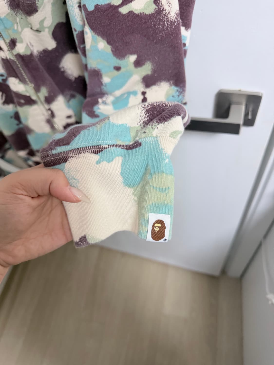 BAPE 베이프 맵 카모 샤크 릴렉스드 핏 풀 집 후드 멀티 상품이미지4