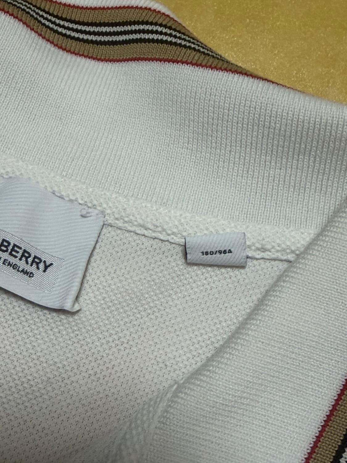 Burberry 버버리 카라체크 자수 반팔 티셔츠 M 상품이미지4