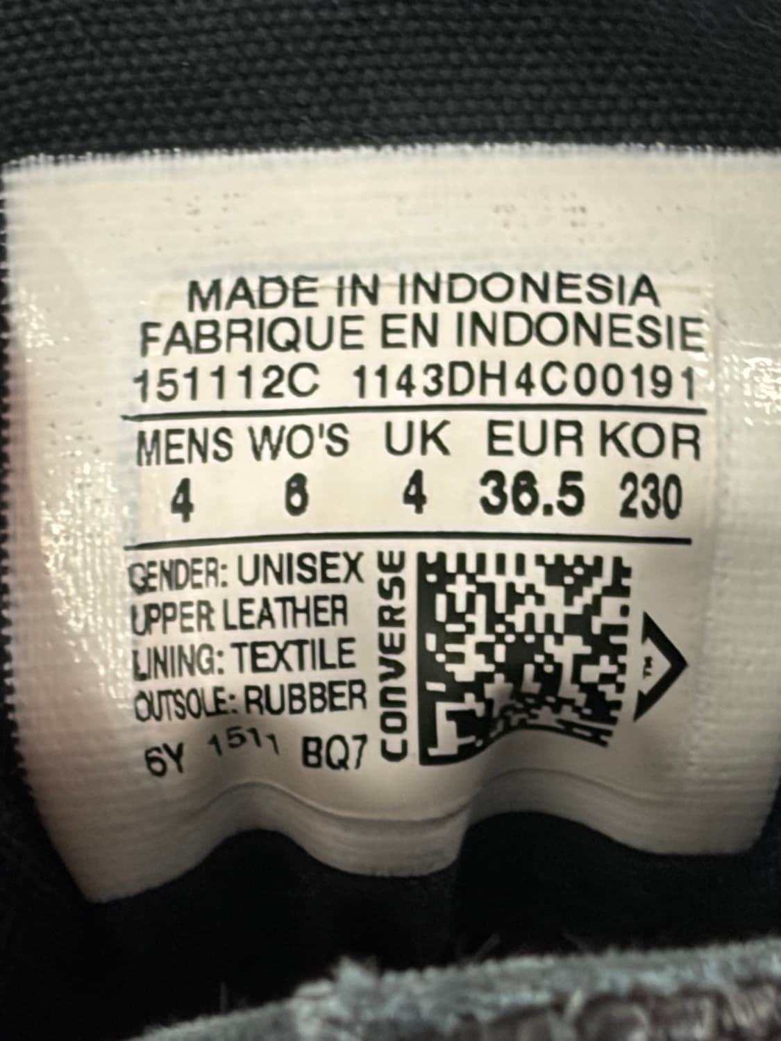 컨버스 블랙 레더 하이 스니커즈 230 상품이미지7