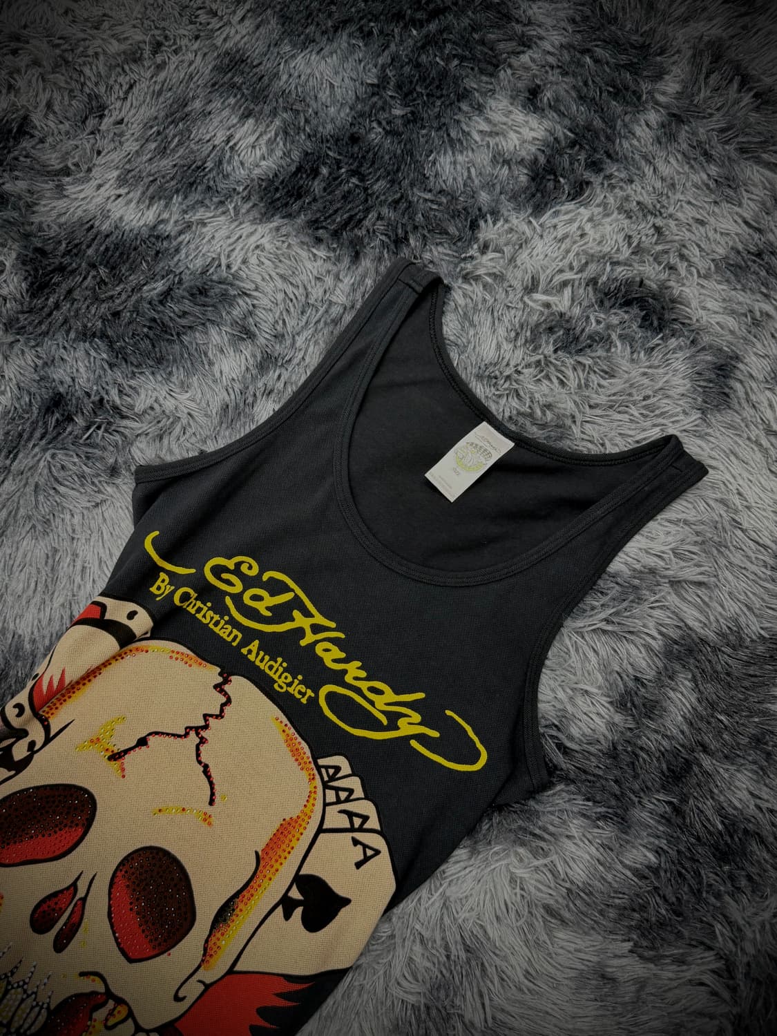 Ed Hardy 스컬 큐빅 블랙 슬리브리스 상품이미지3