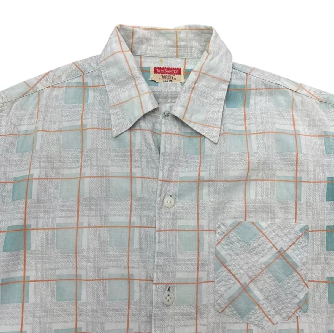 40년대 빈티지 USA 선페이드 셔츠 선페이딩 디스트레스드 상품이미지5