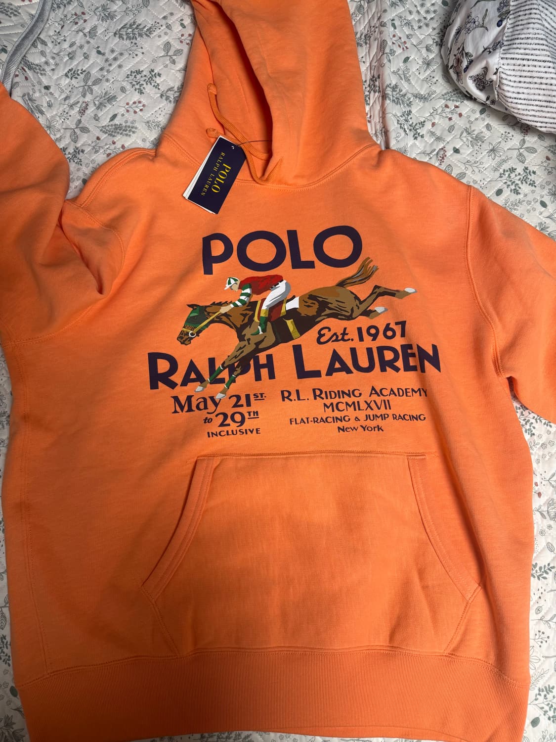 폴로 주황색 후드 오렌지L 상품이미지1