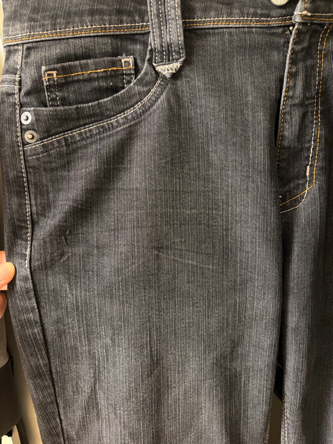 스키니 흑청 데님 상품이미지3