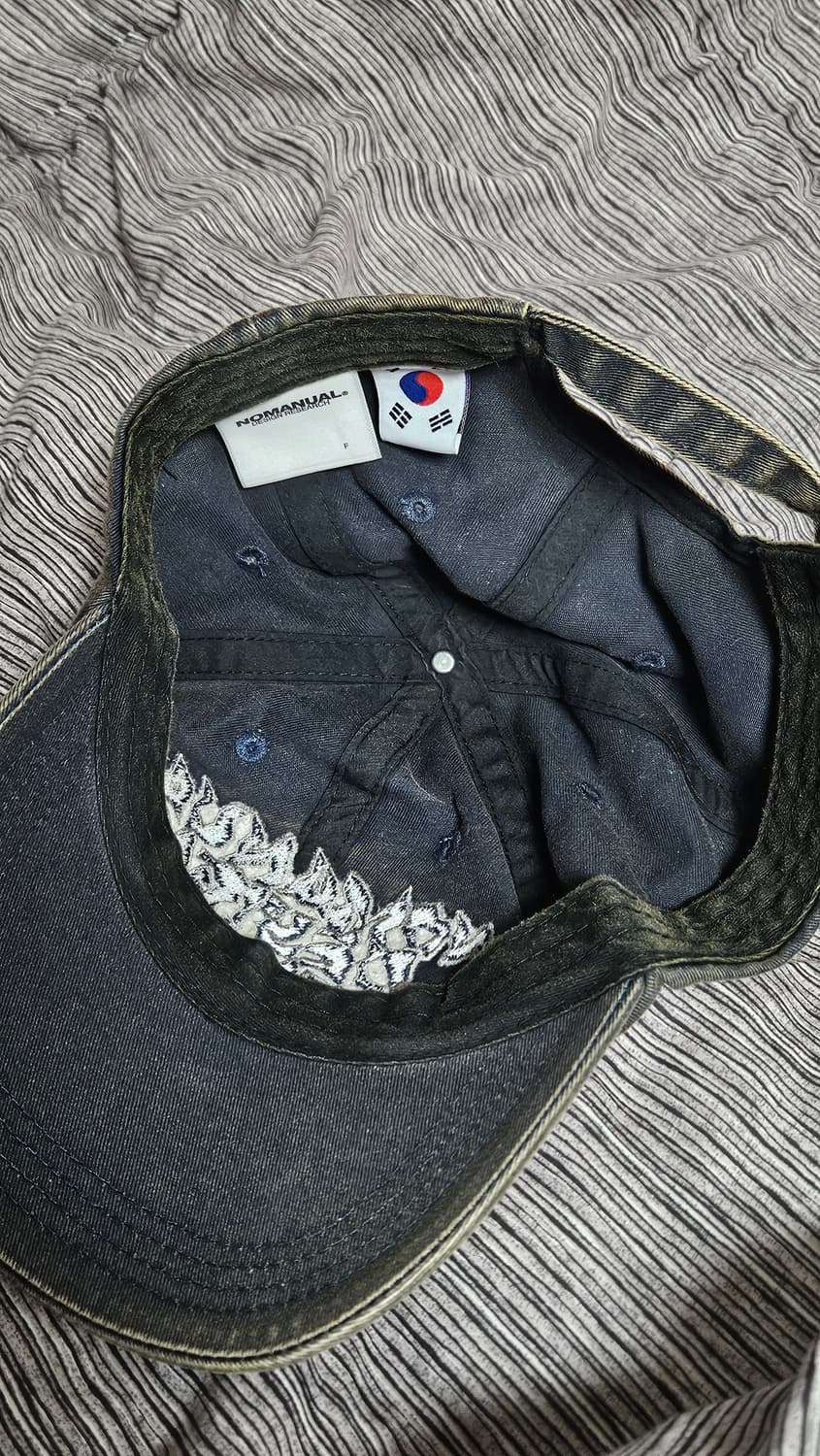노매뉴얼 M.S.L BALL CAP - WASHED BLACK 상품이미지3