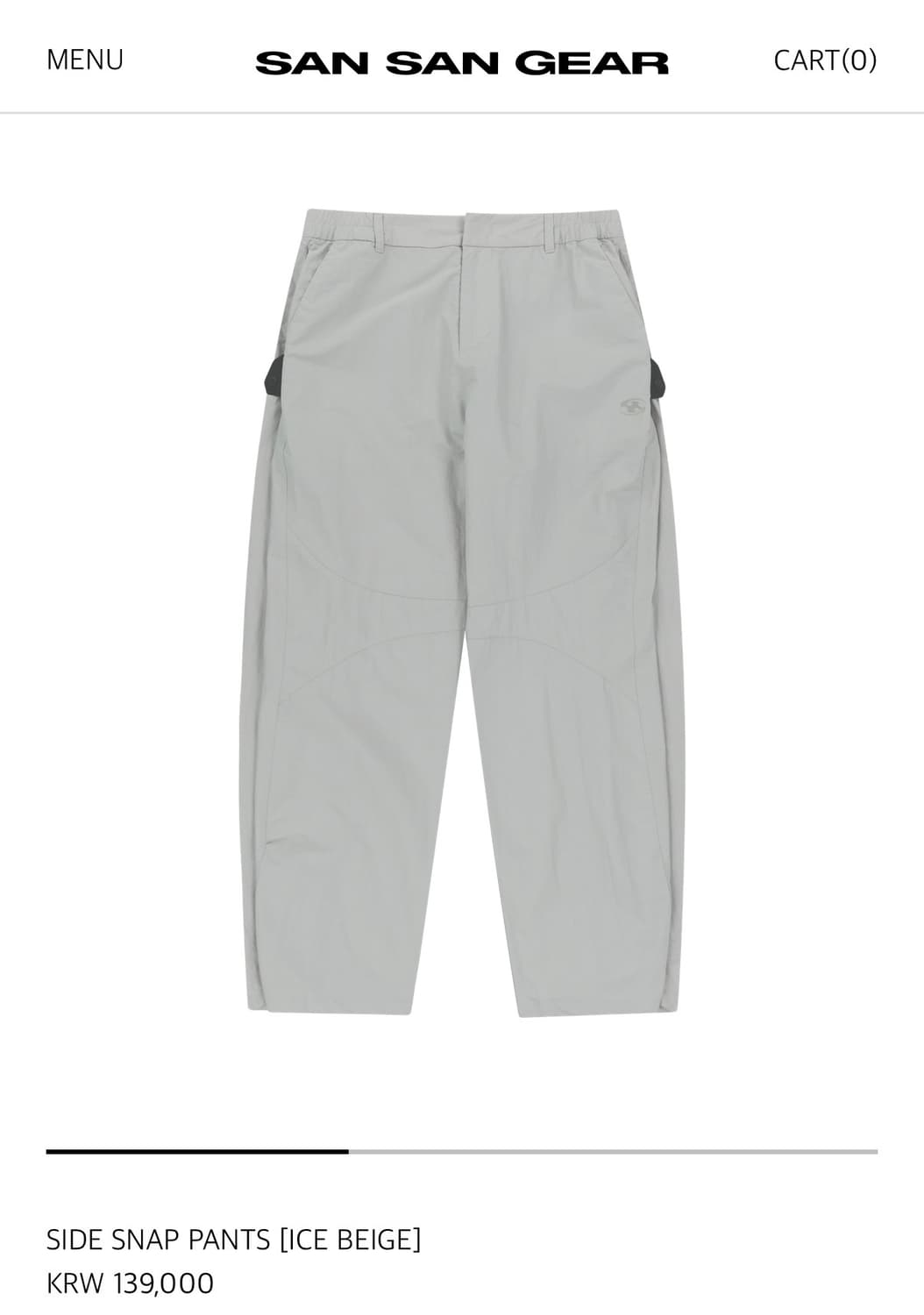 산산기어 Sansangear 사이드스냅팬츠 side snap pants 상품이미지3