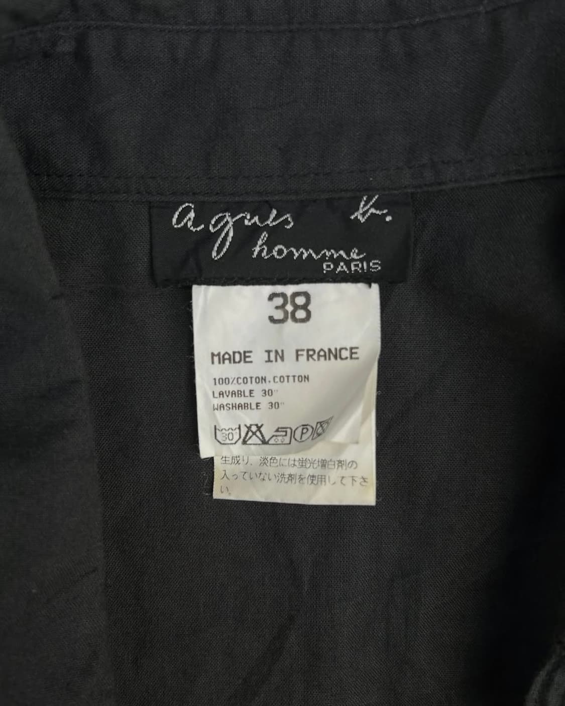 *rare* 2000s agnes b. 고딕 블랙 셔츠  상품이미지4