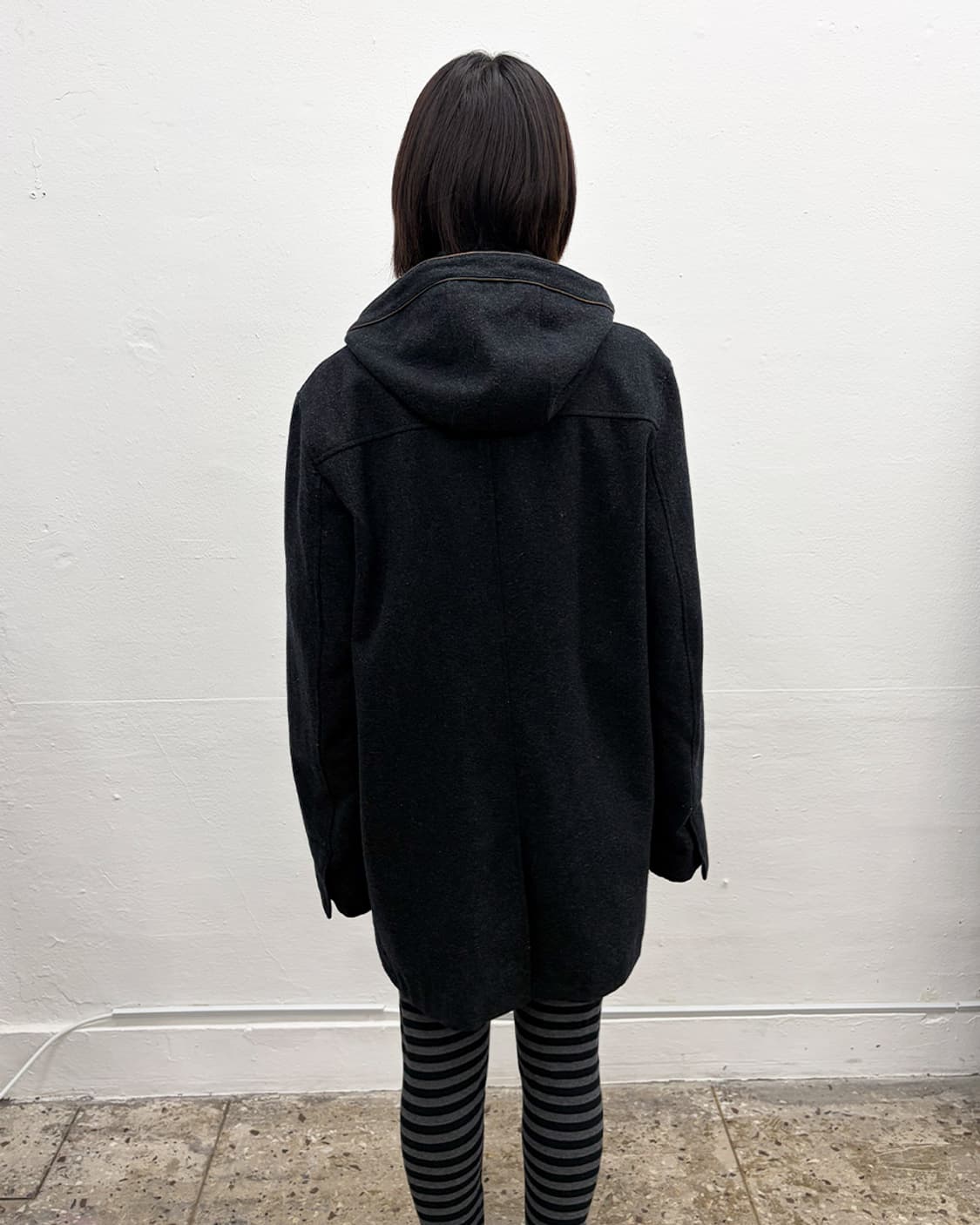 프렌치 디자이너 후디드 지퍼 코트 상품이미지3