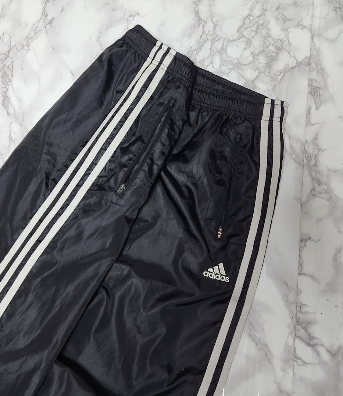 아디다스 삼선 트랙팬츠 바람막이 블랙 와이드 바지 상품이미지5