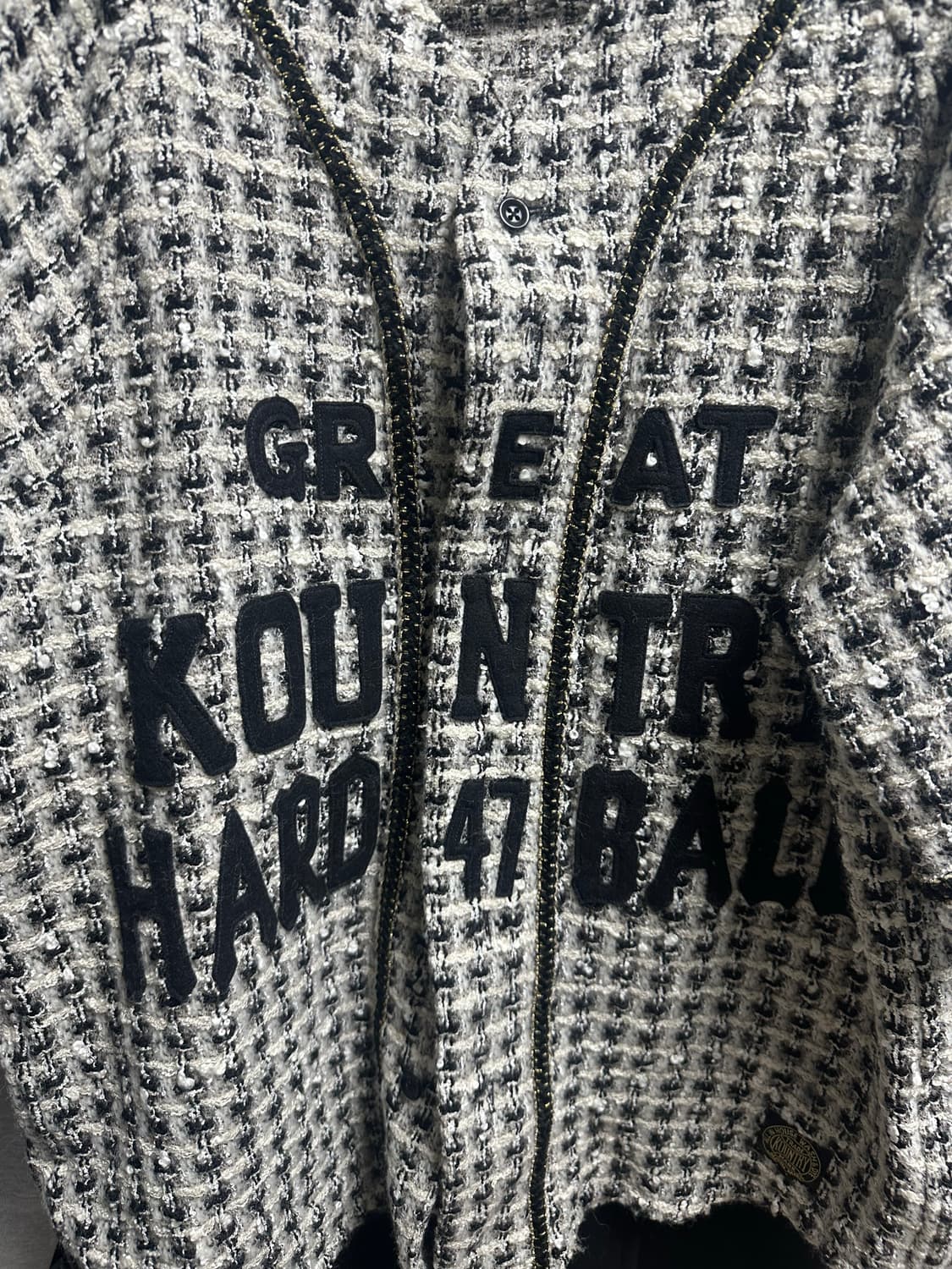 캐피탈 트위드 베이스볼 자켓 상품이미지1