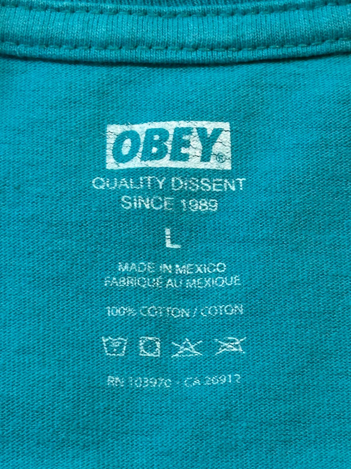 오베이 OBEY 아이즈 아이콘2 반팔 티셔츠 그린 상품이미지5