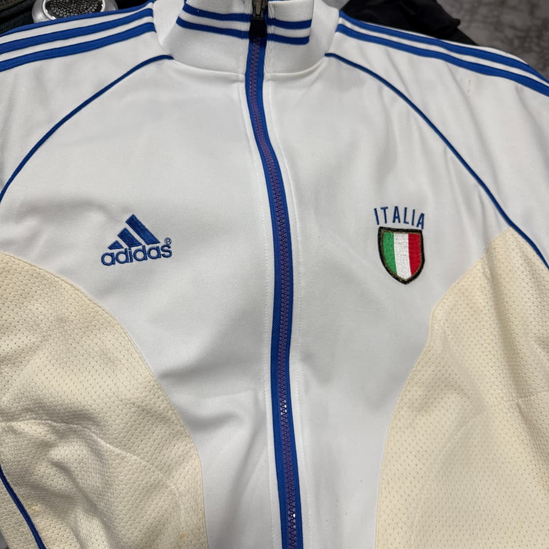 아디다스 이탈리아 델 피에로 국대 흰파 집업 져지 상품이미지8