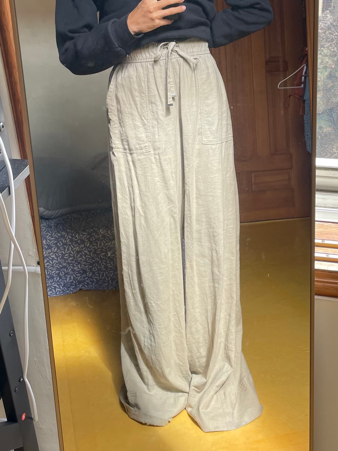 wide leg linen trousers 상품이미지3