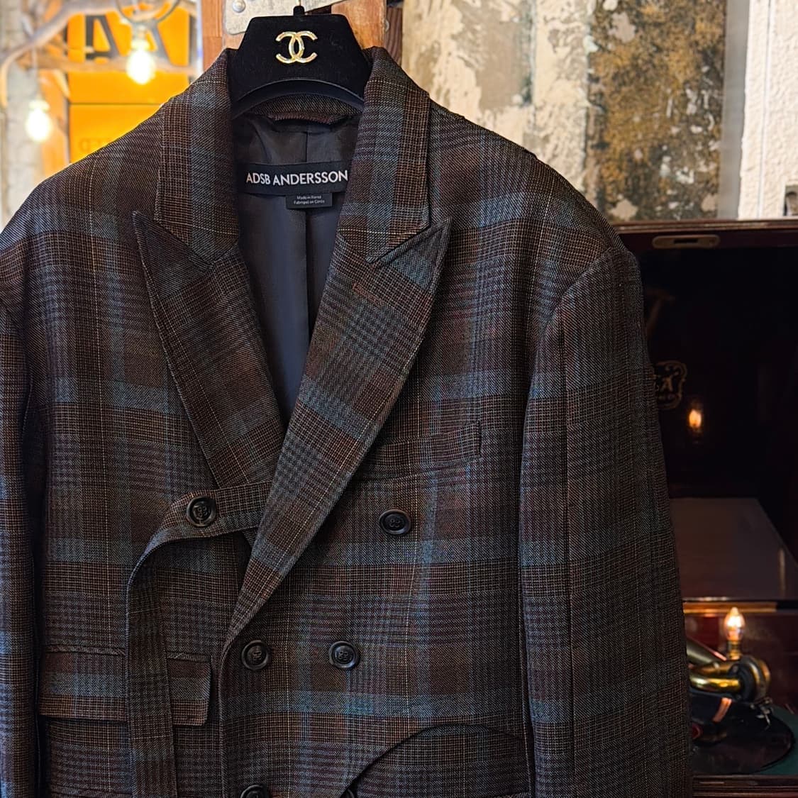 앤더슨벨 소이 체크 더블자켓 상품이미지1