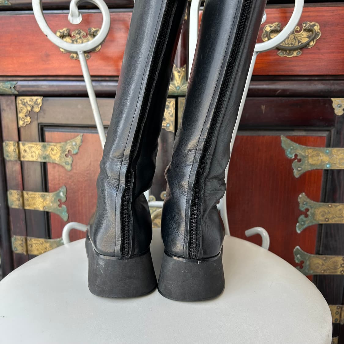 요지 야마모토 NOIR 레더 롱 부츠 상품이미지3