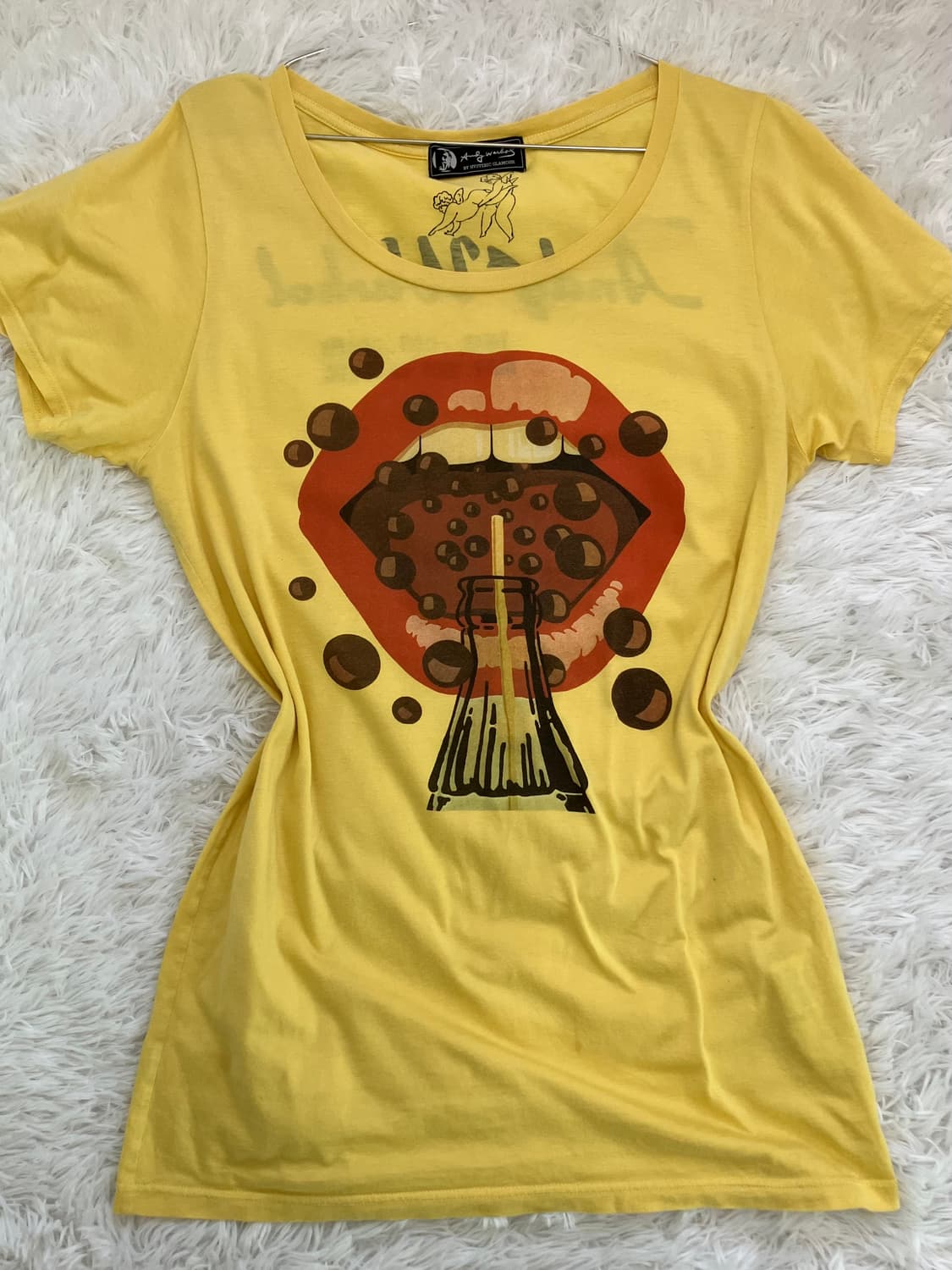 히스테릭 글래머 개나리 엔젤 코크 반팔 1055 y2k 스트릿 갸 상품이미지1