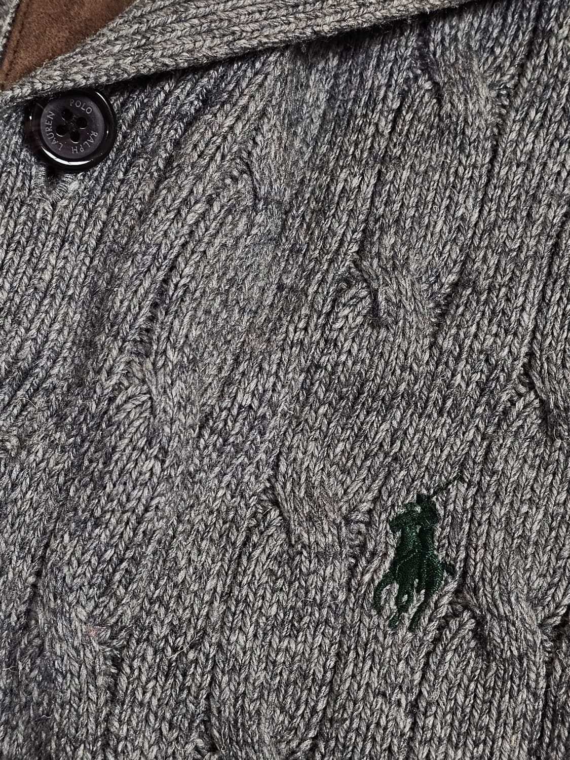 폴로 랄프로렌 남성 꽈배기 니트 M 그레이 상품이미지4