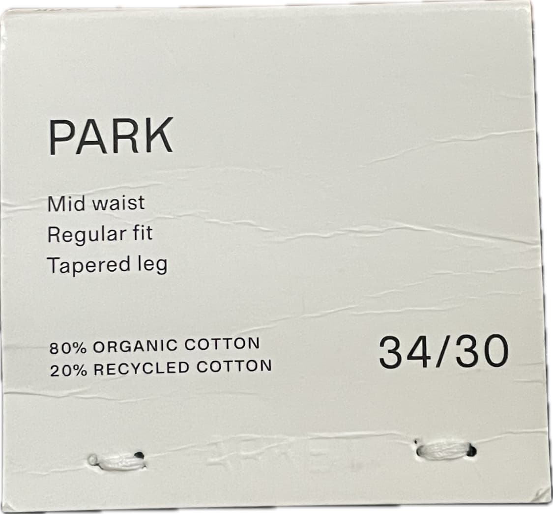 아르켓 PARK 남성 레귤러 테이퍼드 데님 팬츠 블랙 34/30 새상품 상품이미지4