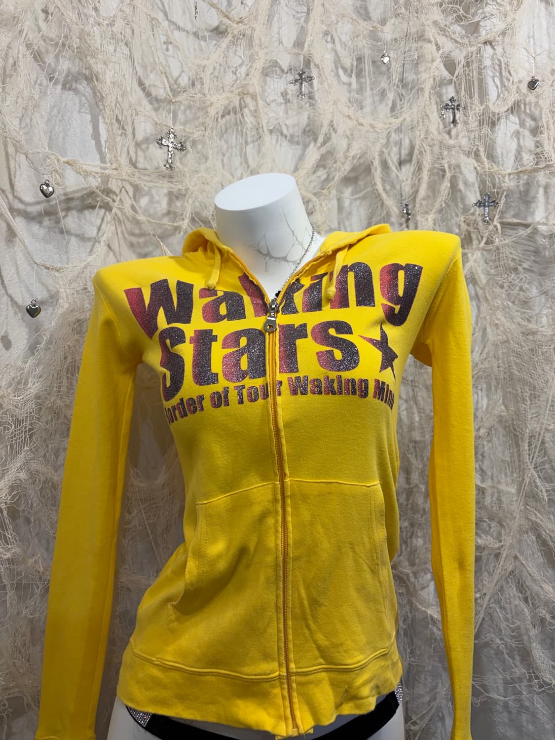 Lolita yello Glitter hoodie zip up 상품이미지5
