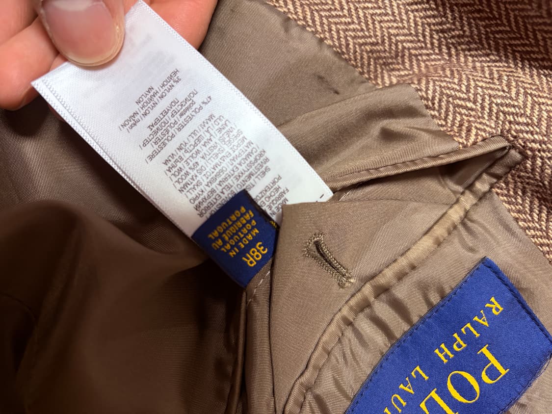 폴로랄프로렌 헤링본 블레이저 자켓 38R (착샷) 상품이미지4