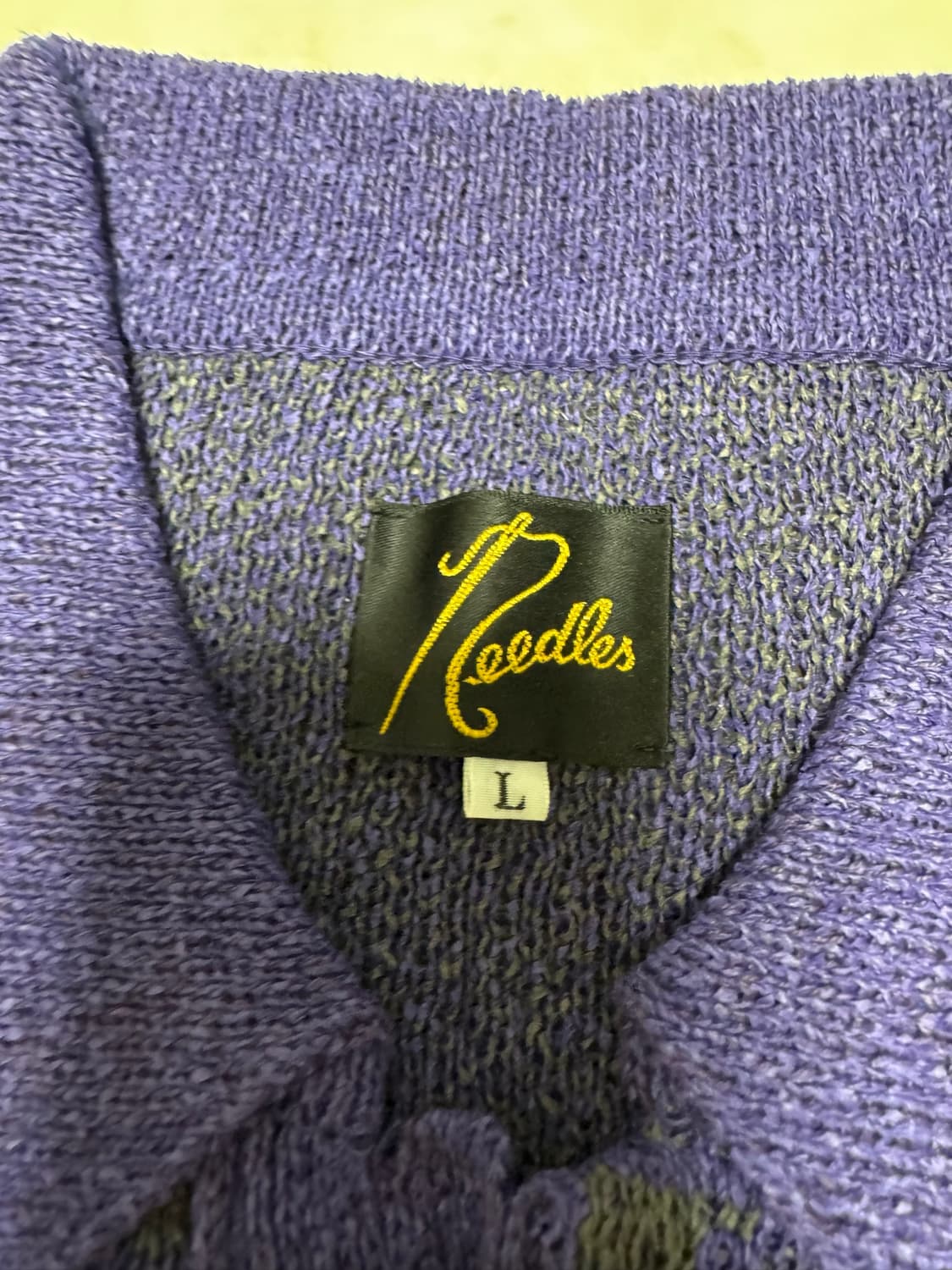 니들스 Polo Sweater - Houndstooth Purple L사 상품이미지5