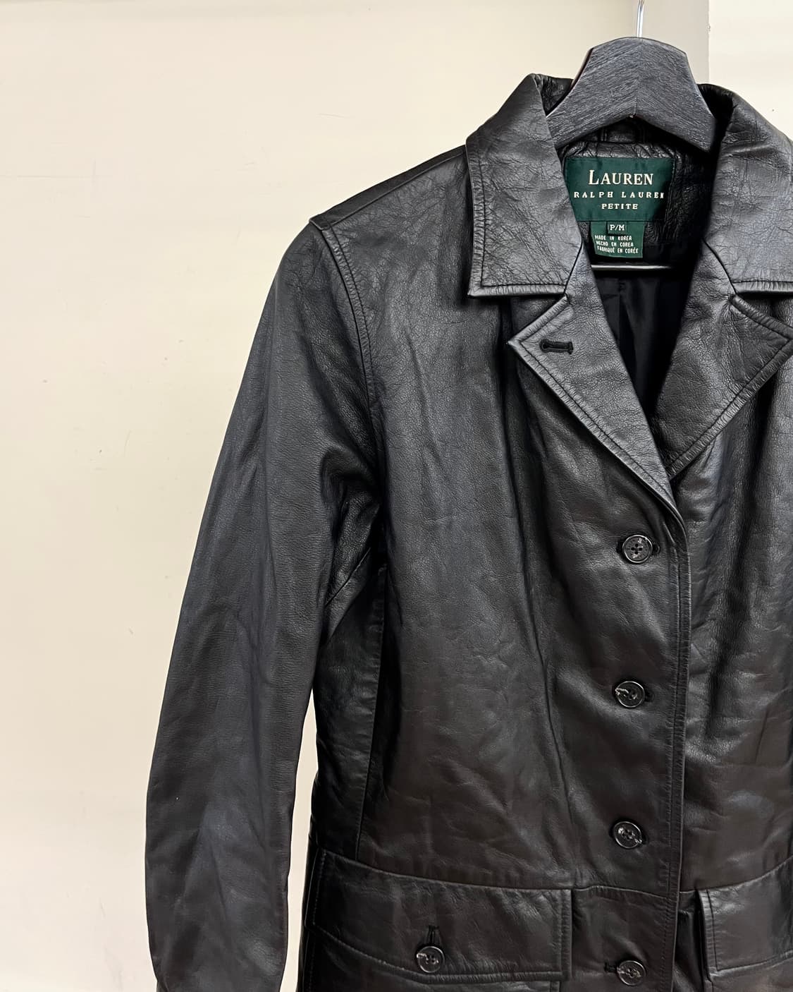 랄프로렌 블랙 레더 블레이저 자켓 상품이미지3