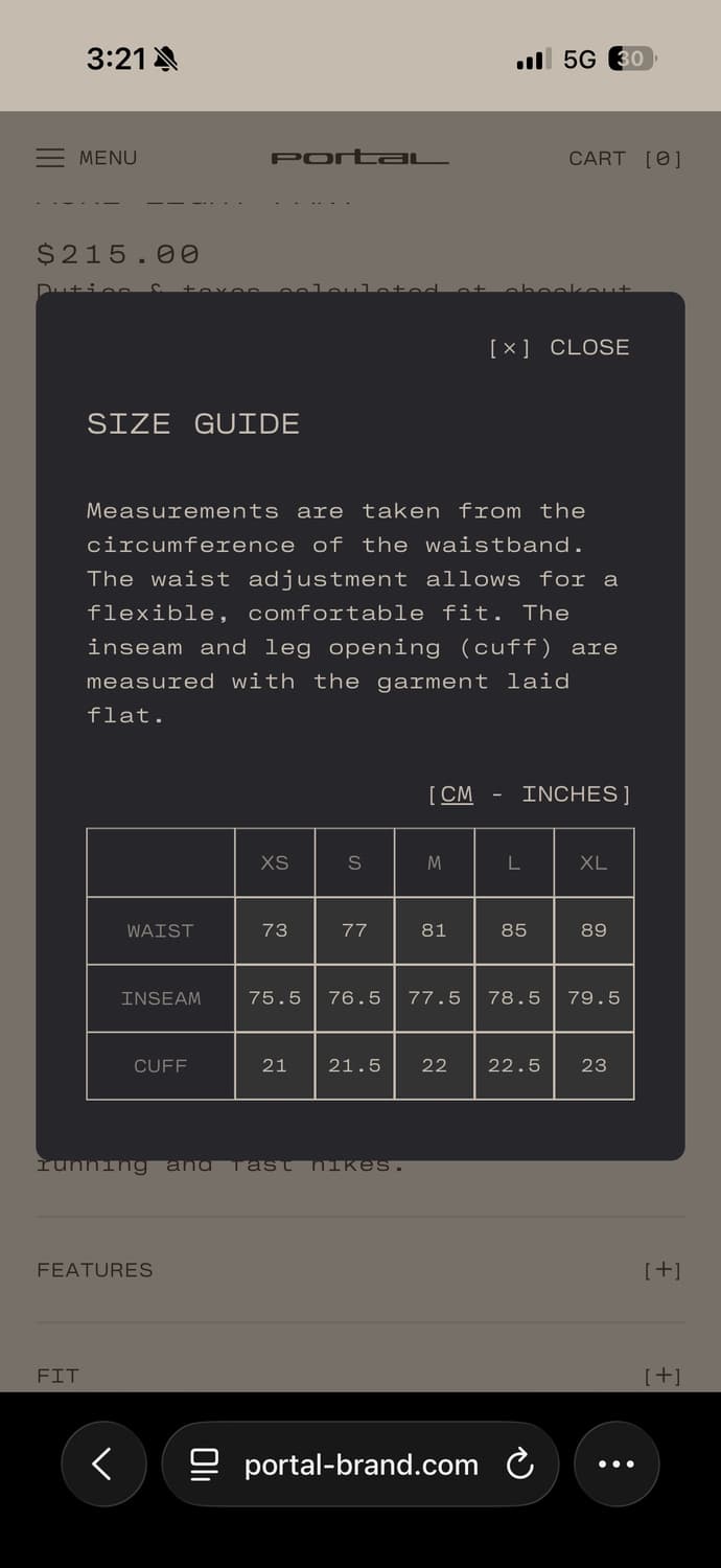 포탈 portal 에이커 라이트 팬츠 [L]  상품이미지6