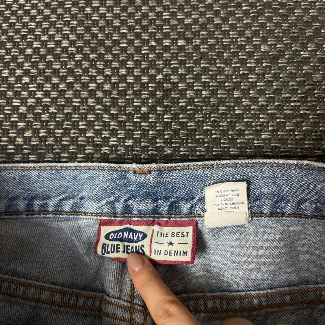 (34) 올드네이비 연청 롱 데님 팬츠 상품이미지3