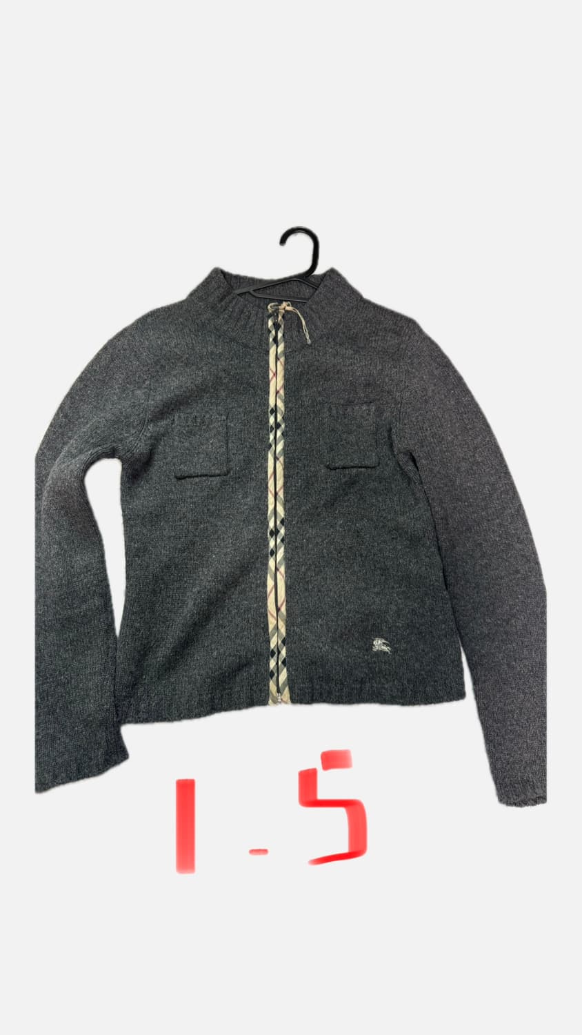 버버리 니트 집업 상품이미지1