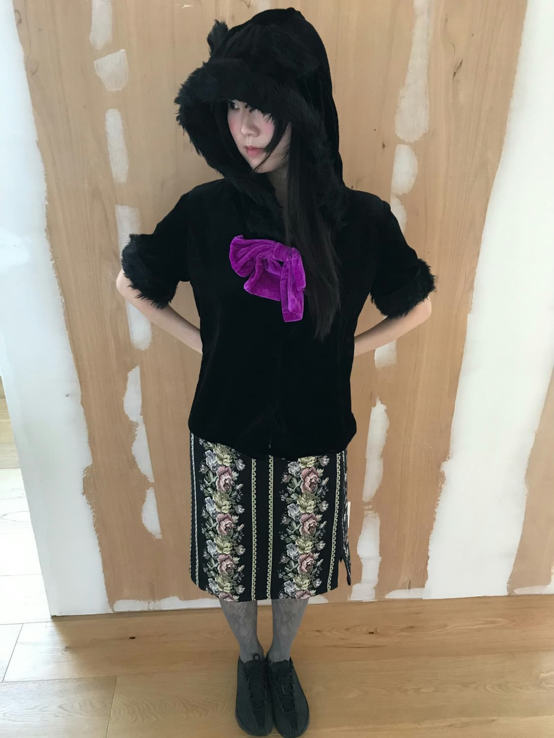 vintage flower pattern skirt  상품이미지2