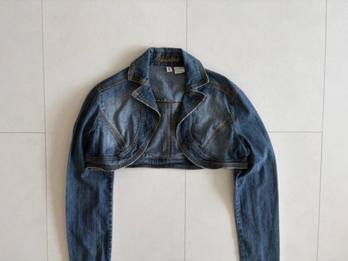 washed denim bolero jacket 상품이미지3