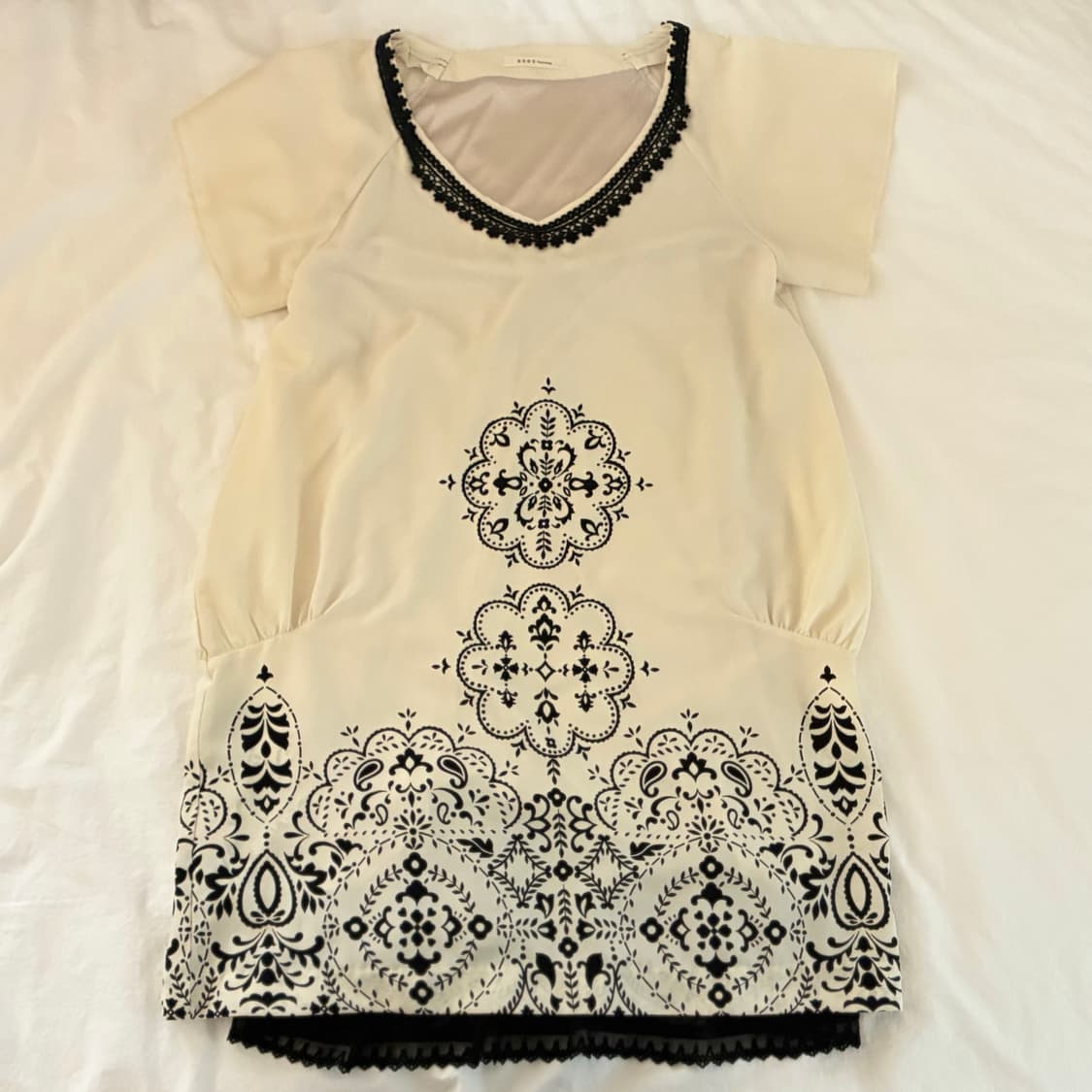 엑시즈팜 공겜여주 모리걸 바닐라 프릴 블라우스 원피스 상품이미지1