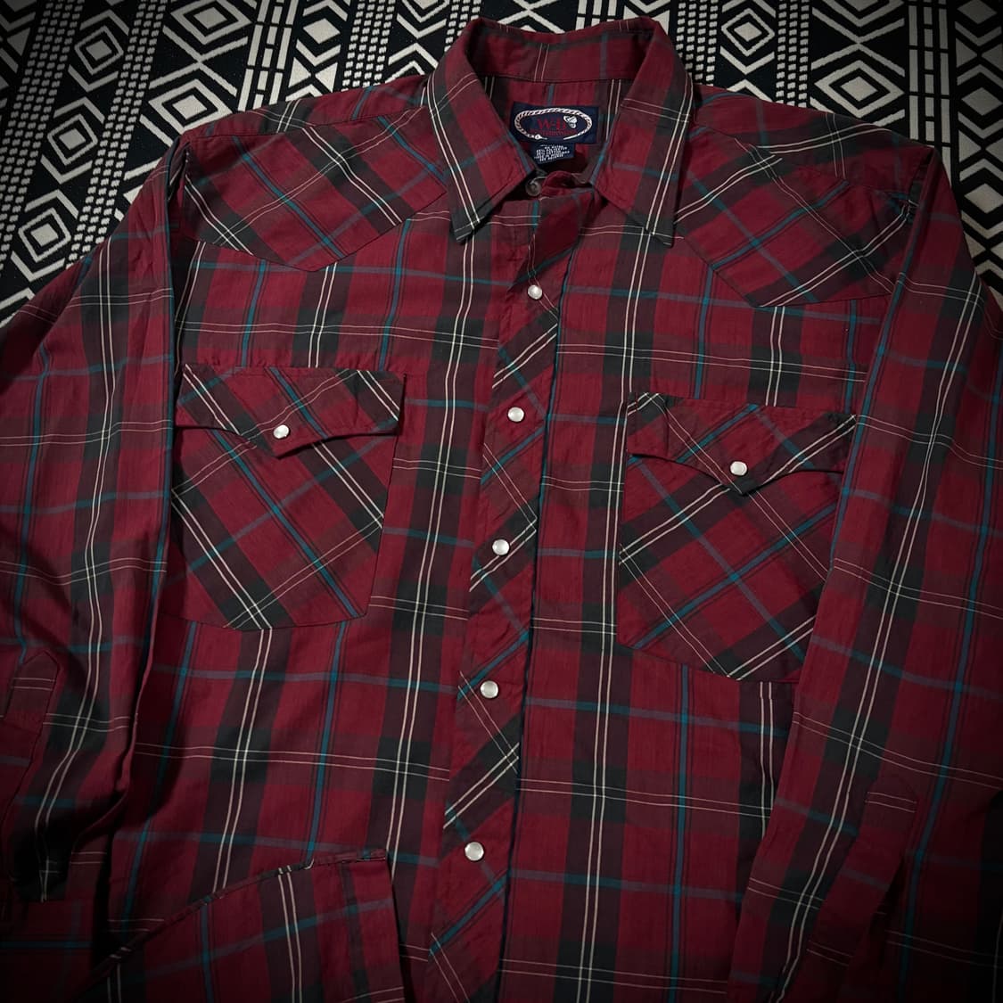  90s W-B Western Wear Check Shirt 상품이미지5
