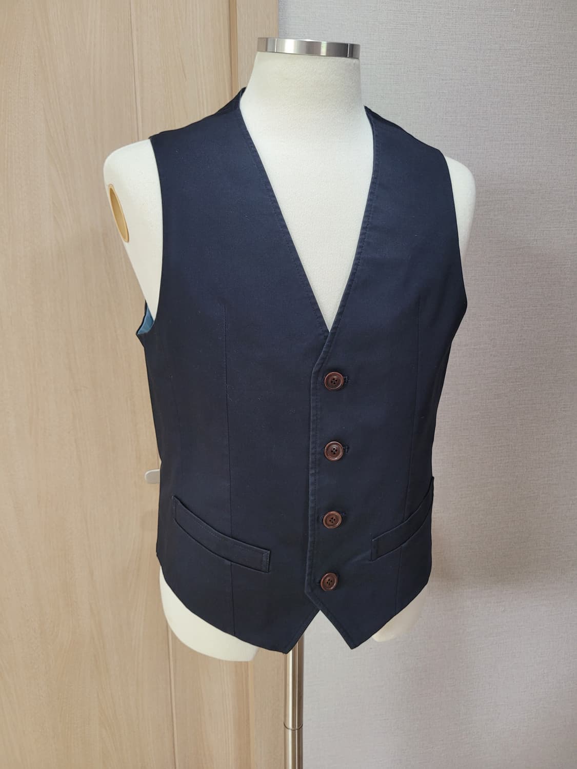 스파오포맨 SPAO for men 4버튼 조끼 100 다크네이비 상품이미지1