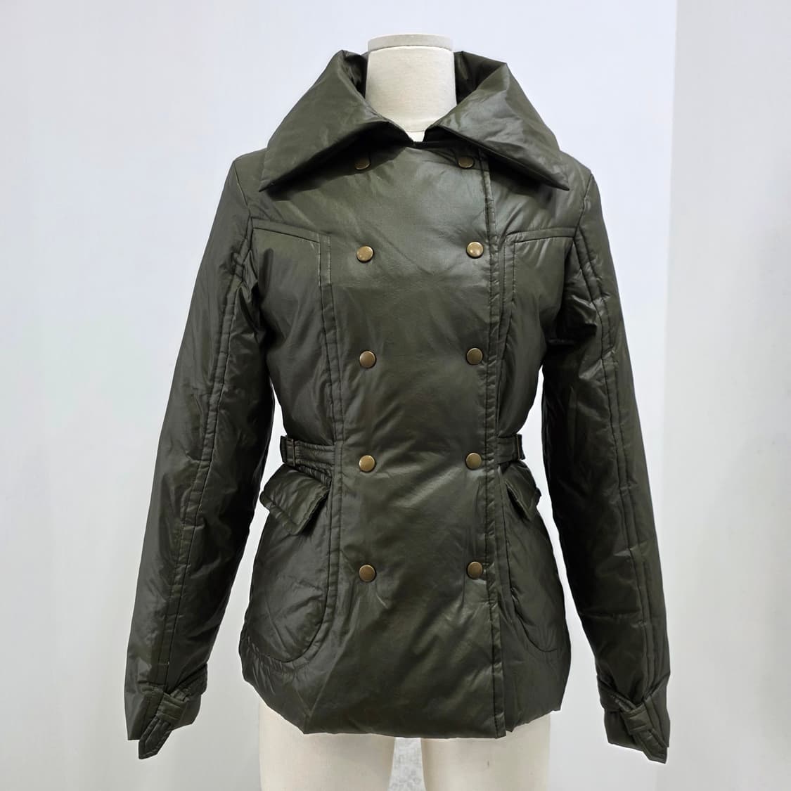 콤파니아 이탈리아니 카키 더블 버튼 패딩 상품이미지1