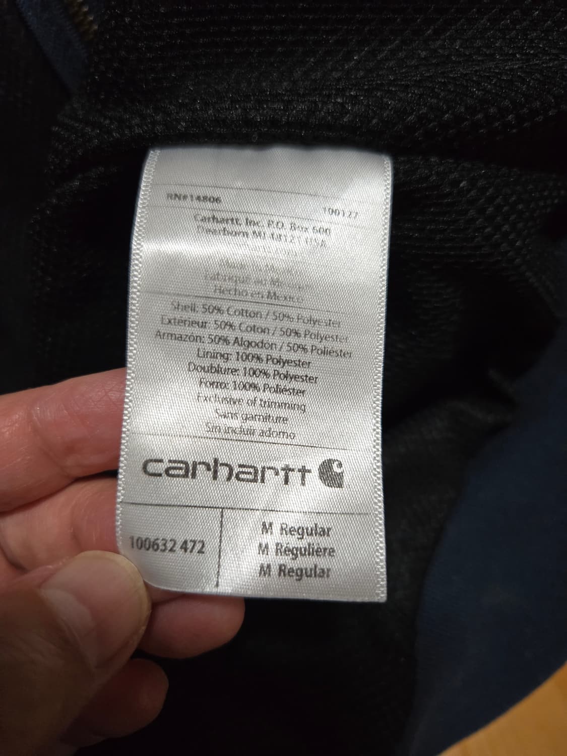 칼하트 네이비 후드집업 상품이미지7