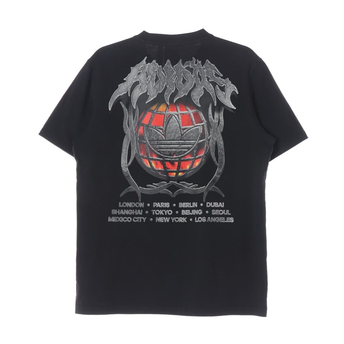 아디다스 록밴드 그래픽 프린팅 블랙 반팔티 L 상품이미지2