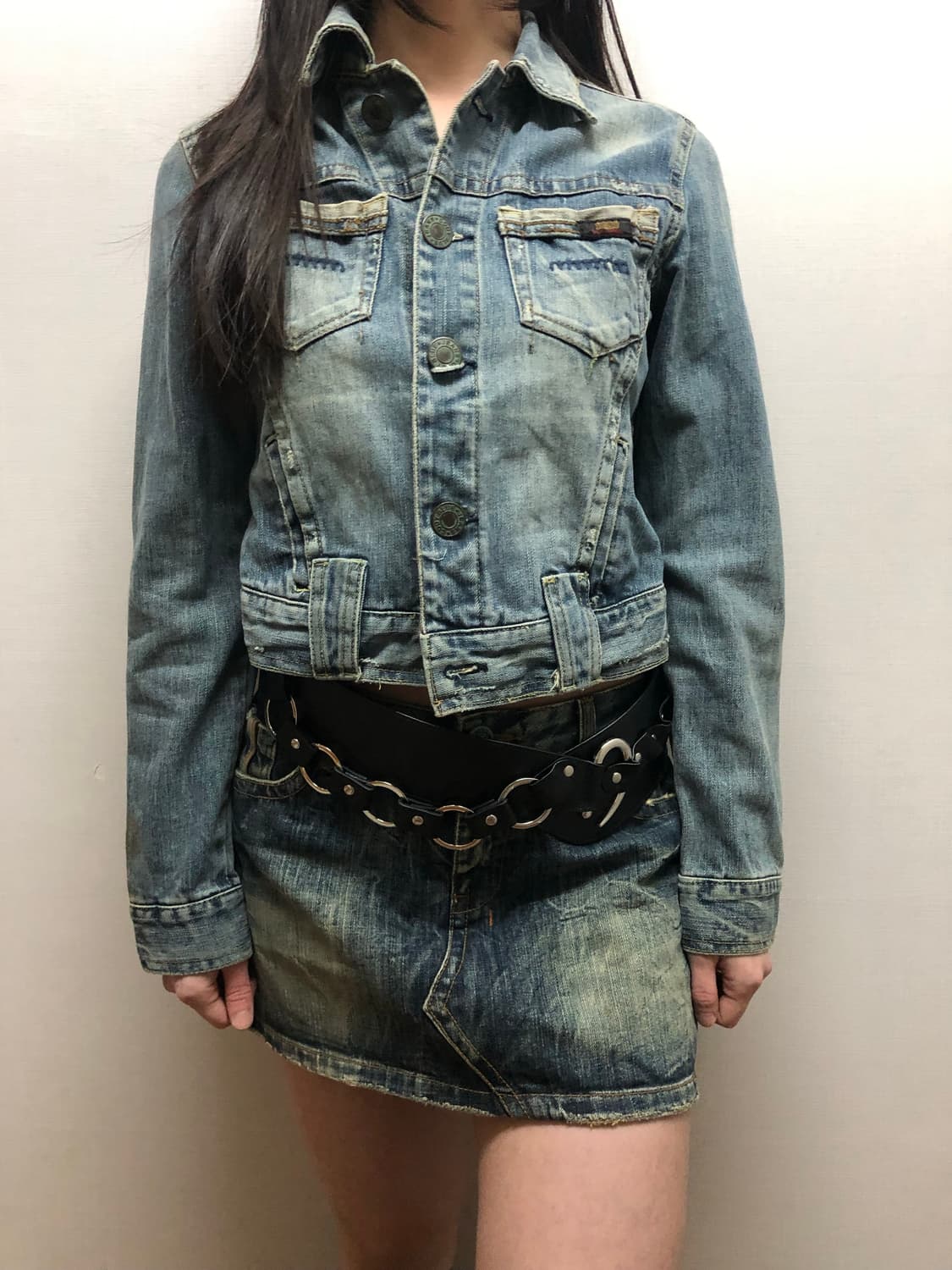 빈티지 데님 크롭 자켓 상품이미지6